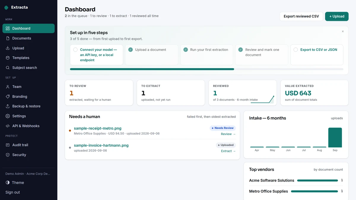 Extracta screenshot 1 of 5