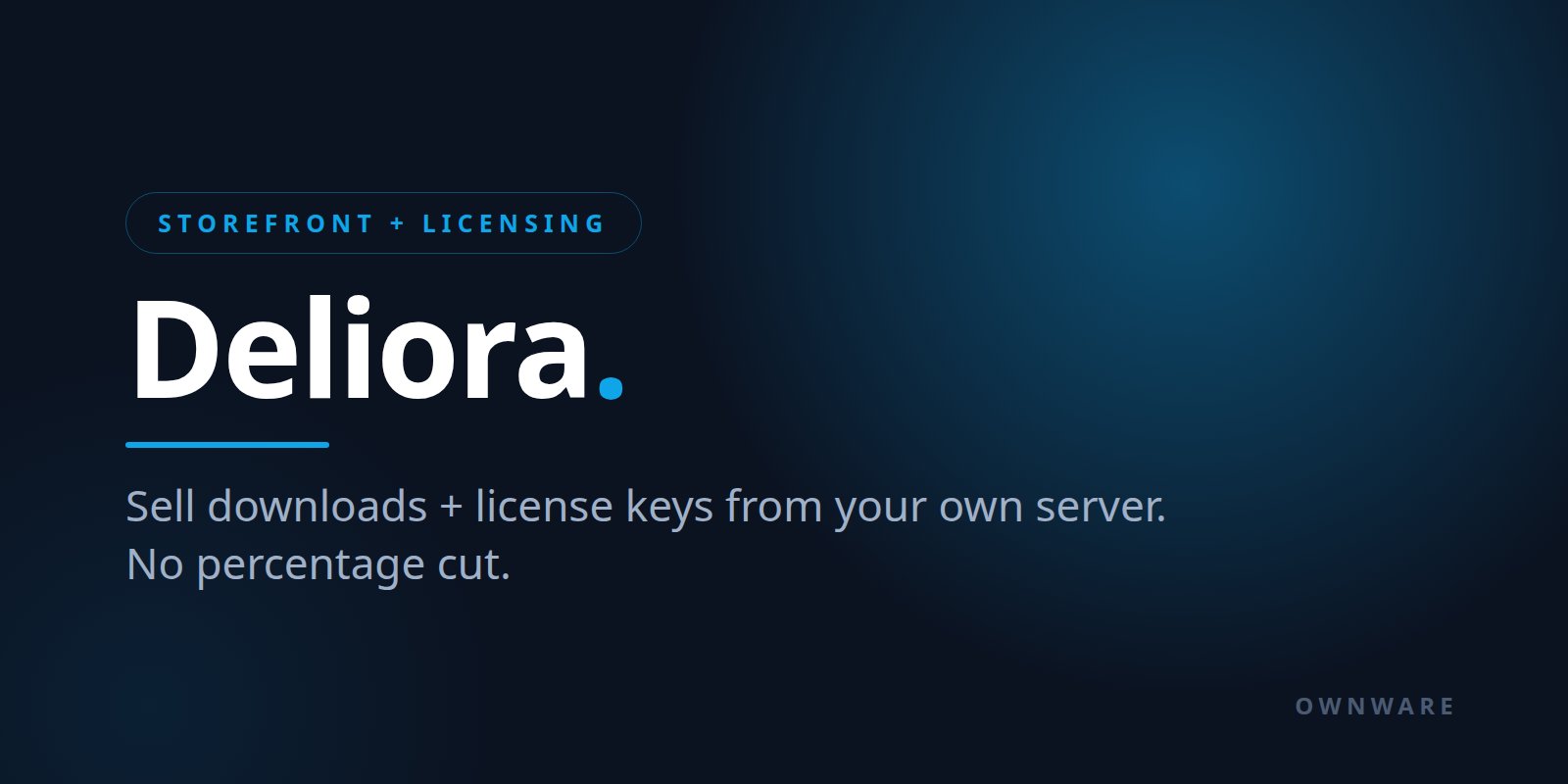 Deliora — Self-Hosted Digital Product Store, Delivery & License Keys preview