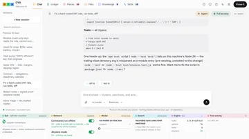 Own Your AI fixing a hard-coded VAT rate, running the tests to three passes and producing a diff