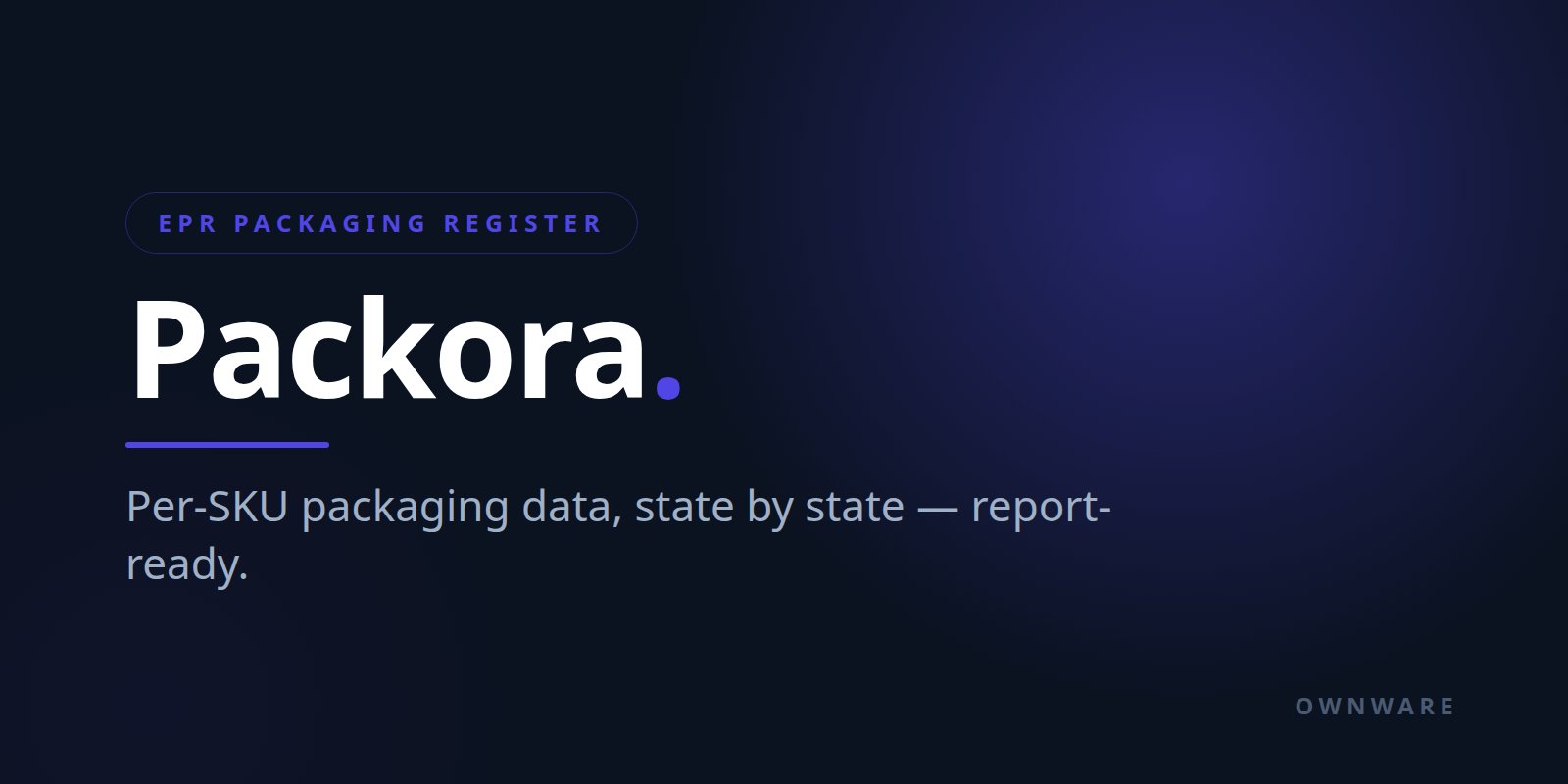 Packora — EPR Packaging Producer Register & Report Builder preview