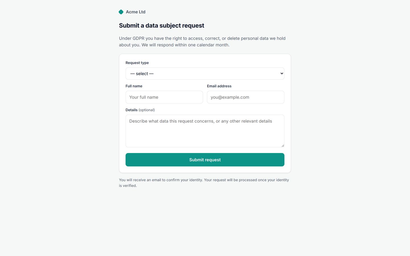 Privara — Self-Hosted GDPR DSAR Management Portal