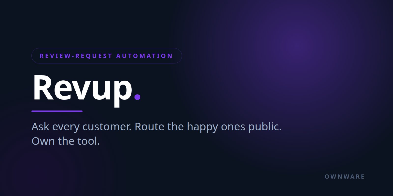 Revup — Self-Hosted Review-Request Automation preview